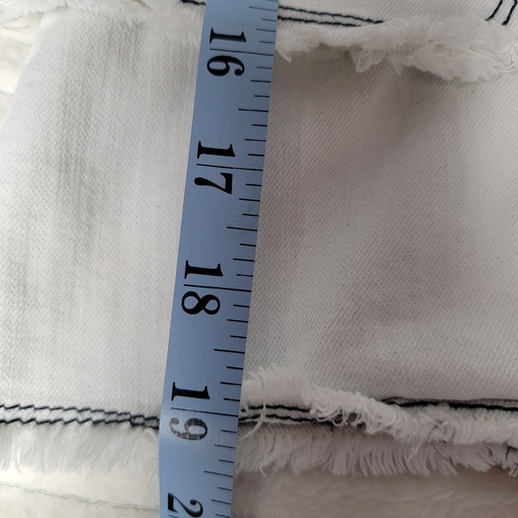 Habitual Girl Sz 12 White Blue Tie Dye Blazer Jacket Frayed Hem Double Breasted - Picture 6 of 12